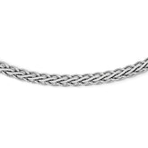Sterling SilverRhodium-Rhodium-Plated Flat D/C Spiga Necklace